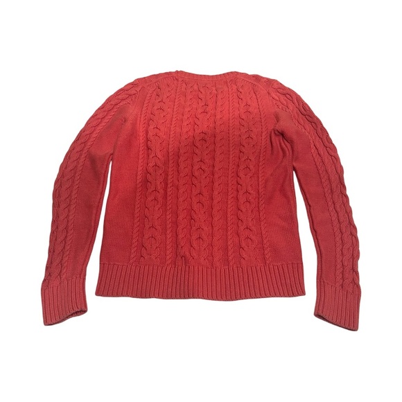 Vtg LL Bean Women’s Fisherman's Cable Knit Pink Pullover Sweater Size XS - Picture 2 of 4